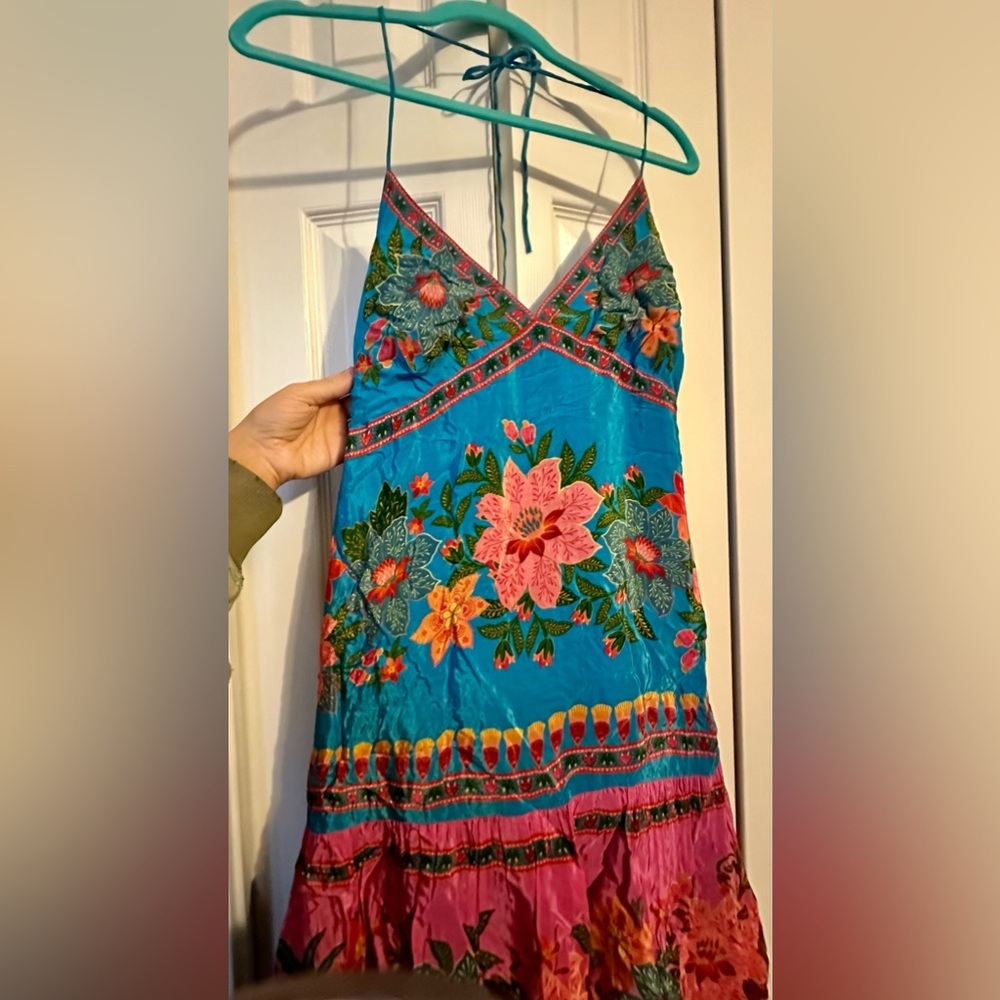 ‼️RARE‼️🎸Farm Rio x Anthropologie🎸🔥NWT🔥Floral Midi Dress— Size XS - Picture 10 of 13